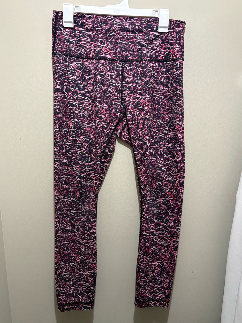 Lululemon Pink & Black Printed Leggings